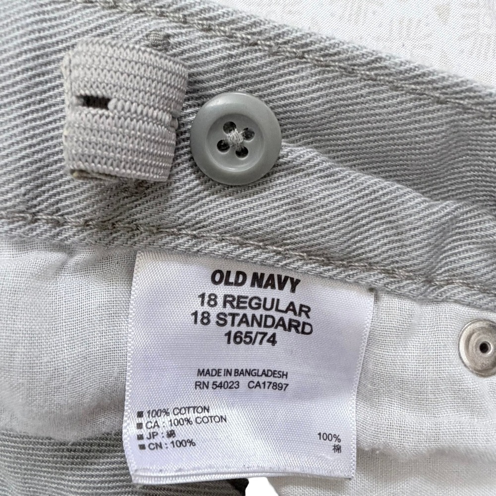 Old Navy Boys Skinny Jeans Size 18 Regular Gray Denim Pants - Picture 3 of 9